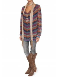 Jersey de punto zig-zag multicolor