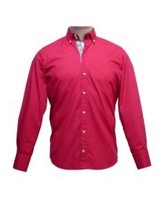 Camisa casual roja con detalles 2