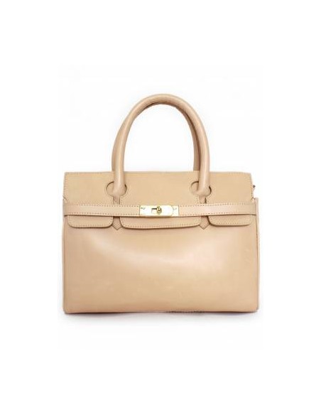 Bolsito de piel envejecida en beige